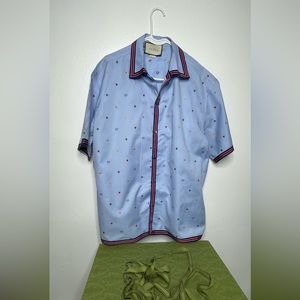 GUCCI GUCCI TAPED BOWLING SHIRT